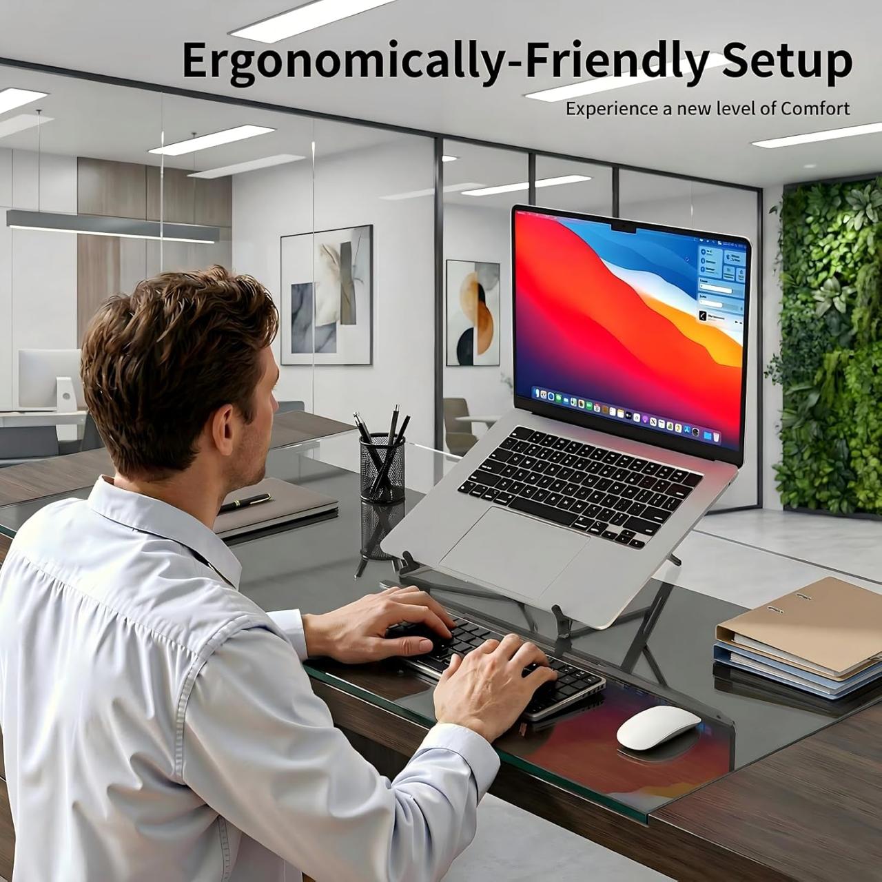 Ultimate 3-in-1 Magnetic Aluminum Foldable Laptop & Phone Stand