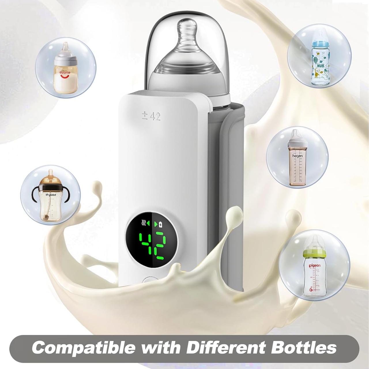 Portable Cordless Baby Bottle Warmer & Rechargeable Milk Heater