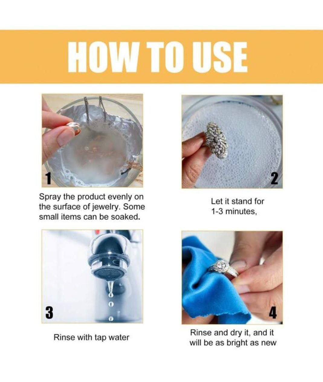 Premium Multipurpose Jewellery Cleaner Spray & Metal Polish