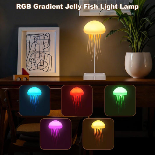 🌈 Cute RGB Gradient Jellyfish Night Lamp