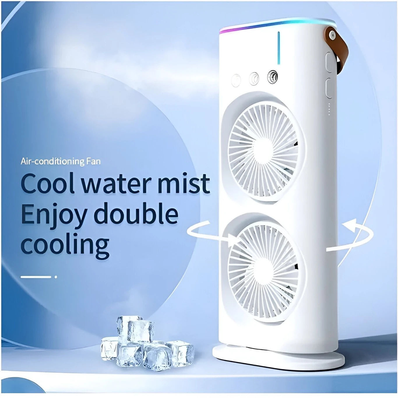 Dynamic Dual-Fan Portable Air & Mist Cooler