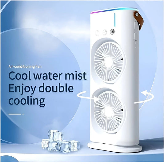 Dynamic Dual-Fan Portable Air & Mist Cooler