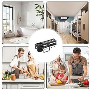 Punch-Free Kitchen Utensil & Knife Rack | Wall Mounted Organizer