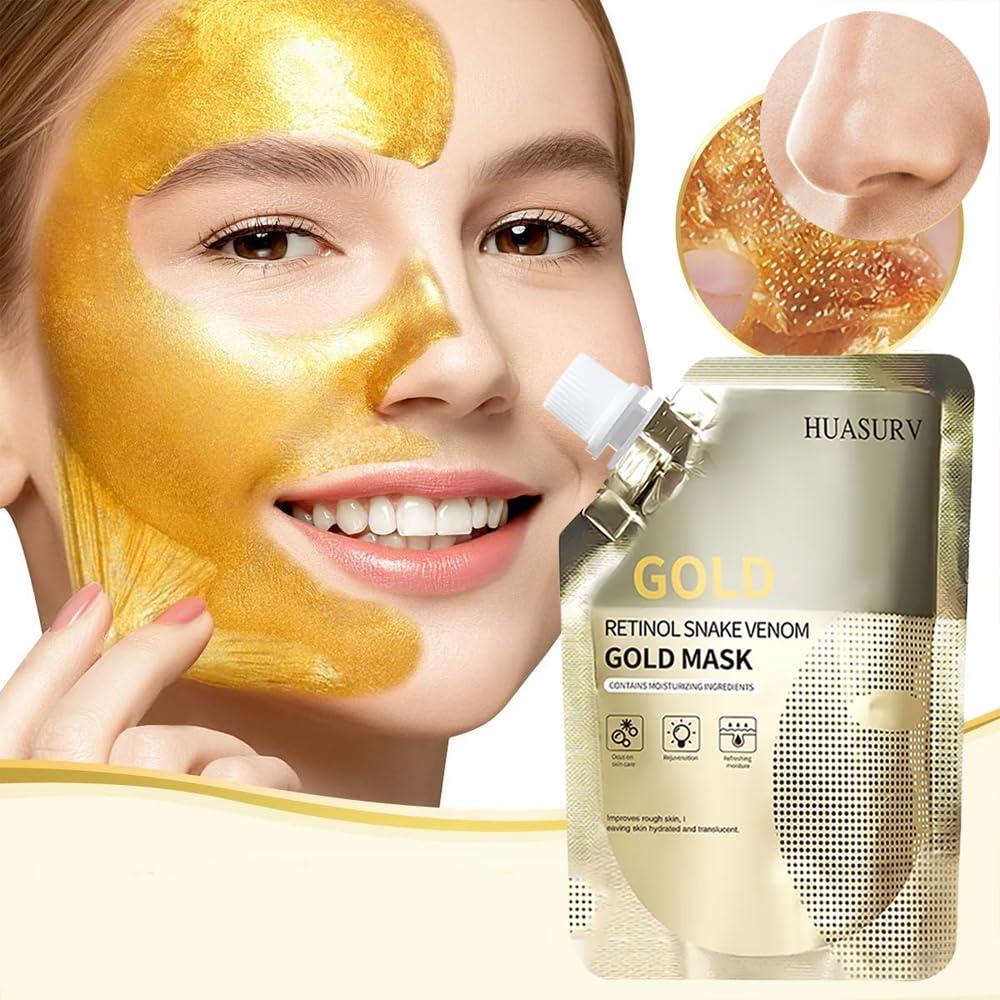 HUASURV Retinol  Gold Mask – Anti-Aging & Deep Cleansing Peel
