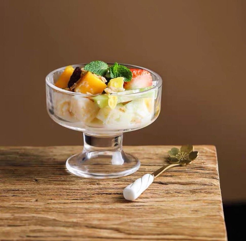 Premium 6-Piece Glass Dessert Bowl Set | 205ml Ice Cream & Sundae Cups